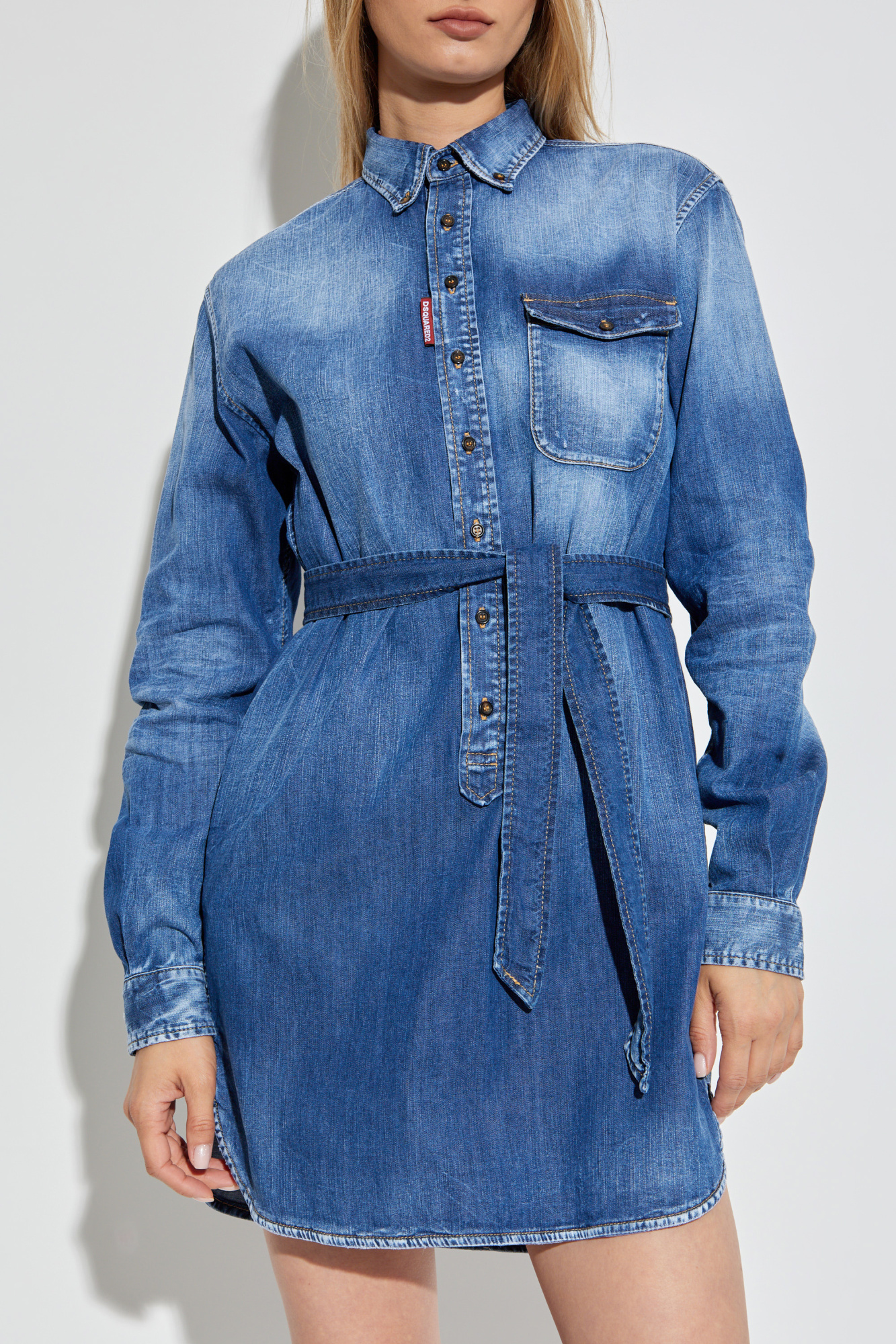 【送料&関税込】Dsquared2 Denim Dress DSQUARED2 | Blue Women's Denim Dress | YOOX